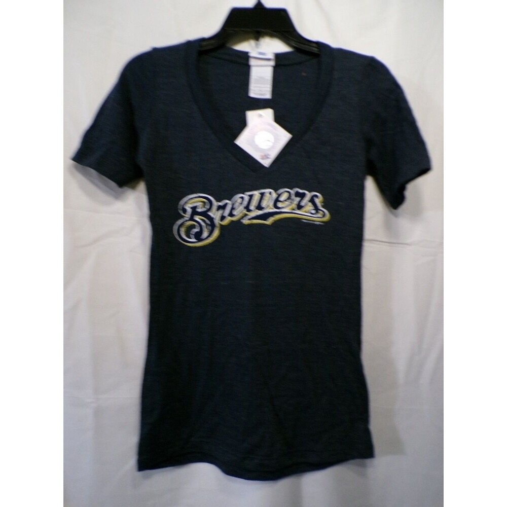 Athletic Milwaukee Brewers Women's V Neck T Shirt S NWT